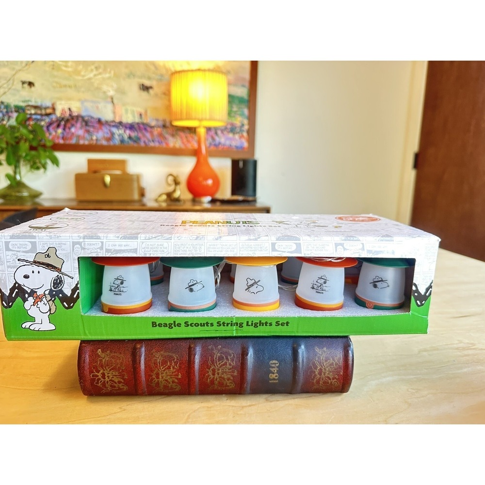 PEANUTS Beagle Scout Collection Snoopy String Lights 10 LED Pcs Set New‎ In Box